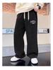 Teen Boys' Thick Velvet Straight-Leg Sports Pants for Autumn & Winter