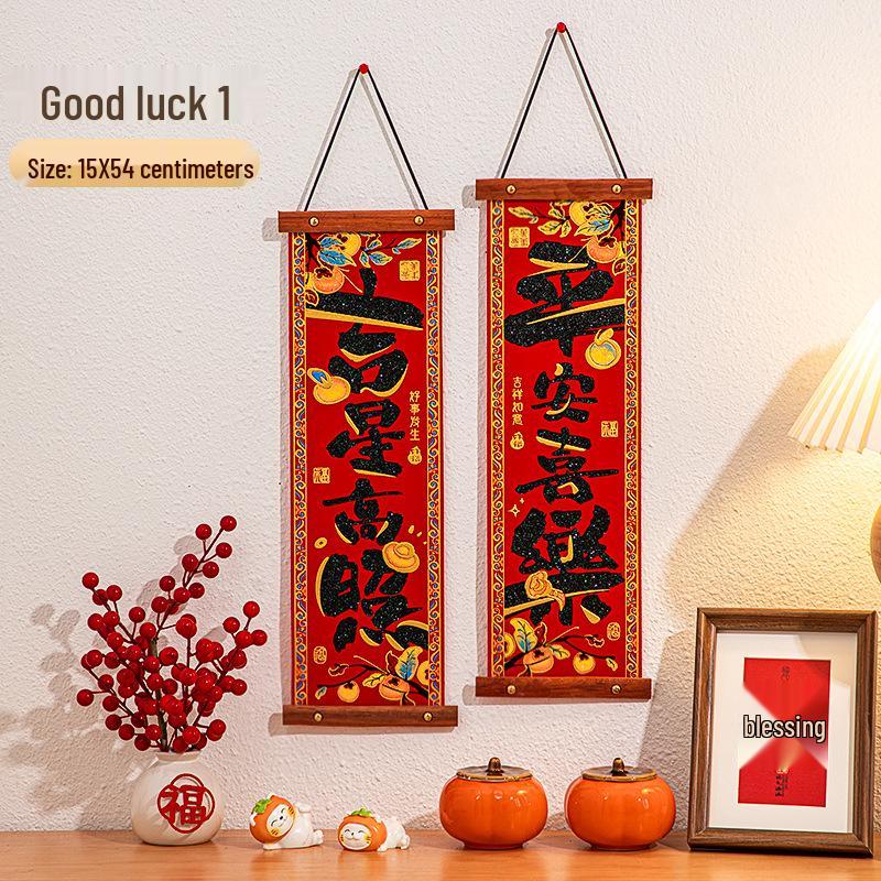 Chinese New Year Decor: Knot Pendants, Couplets, Fu Character Ornaments for Indoor Festivities and Living Room Atmosphere
