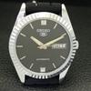 REFURBISHED SEIKO 5 AUTOMATIC 6309A JAPAN MENS VINTAGE BLACK WATCH A701688-5 R206c-a701688