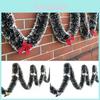 X 90mm Chunky Tinsel Christmas Tree Decoration Xmas Garland Bowknot