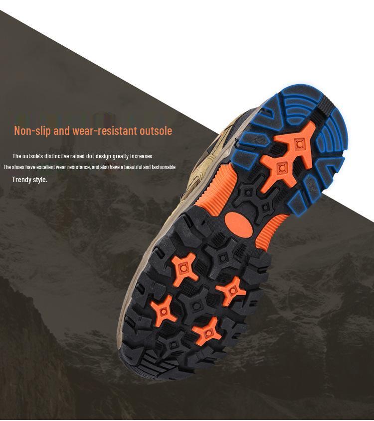 2024 Men's Waterproof Non-slip Hiking Shoes: All-Season Low-Cut Trekking Footwear