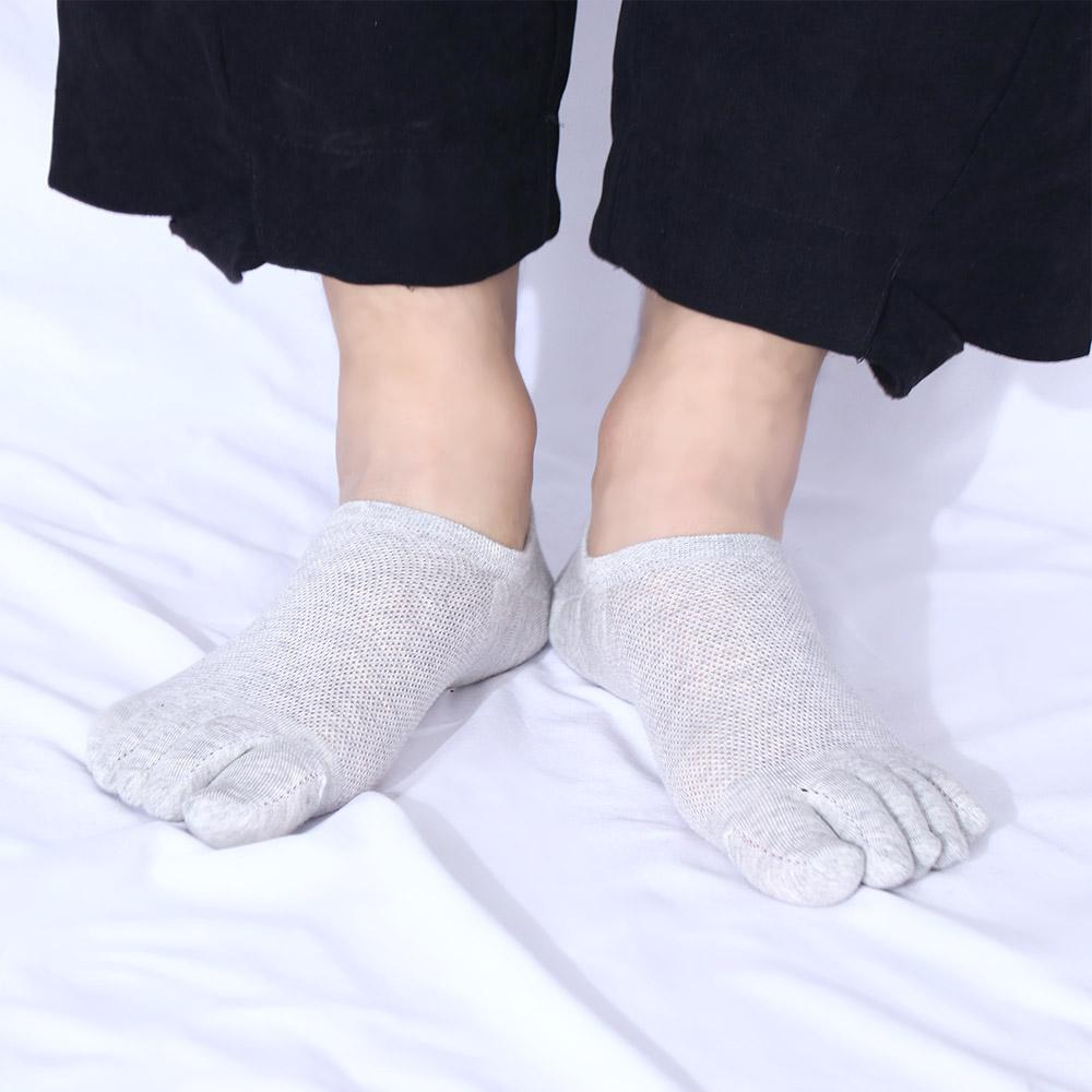 Warm Breathable Simple Women Soft Solid Color Short Socks Five Toes Socks Men Hosiery Cotton Socks