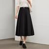 Elegant A-line Pleated Midi Skirt