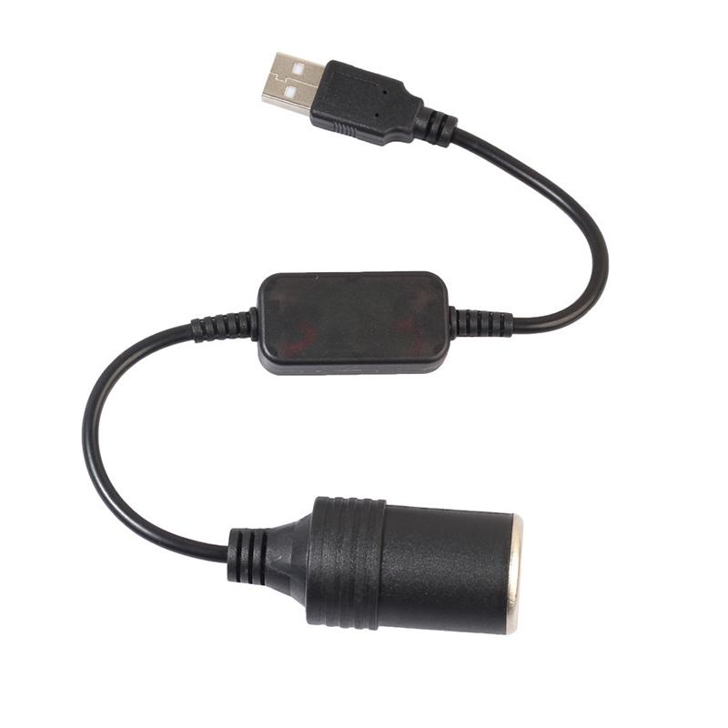 1PC Auto Interior Accessories 5V To 12V Car Cigarette Socket USB Converter Power Adapter Controller Plug Connector