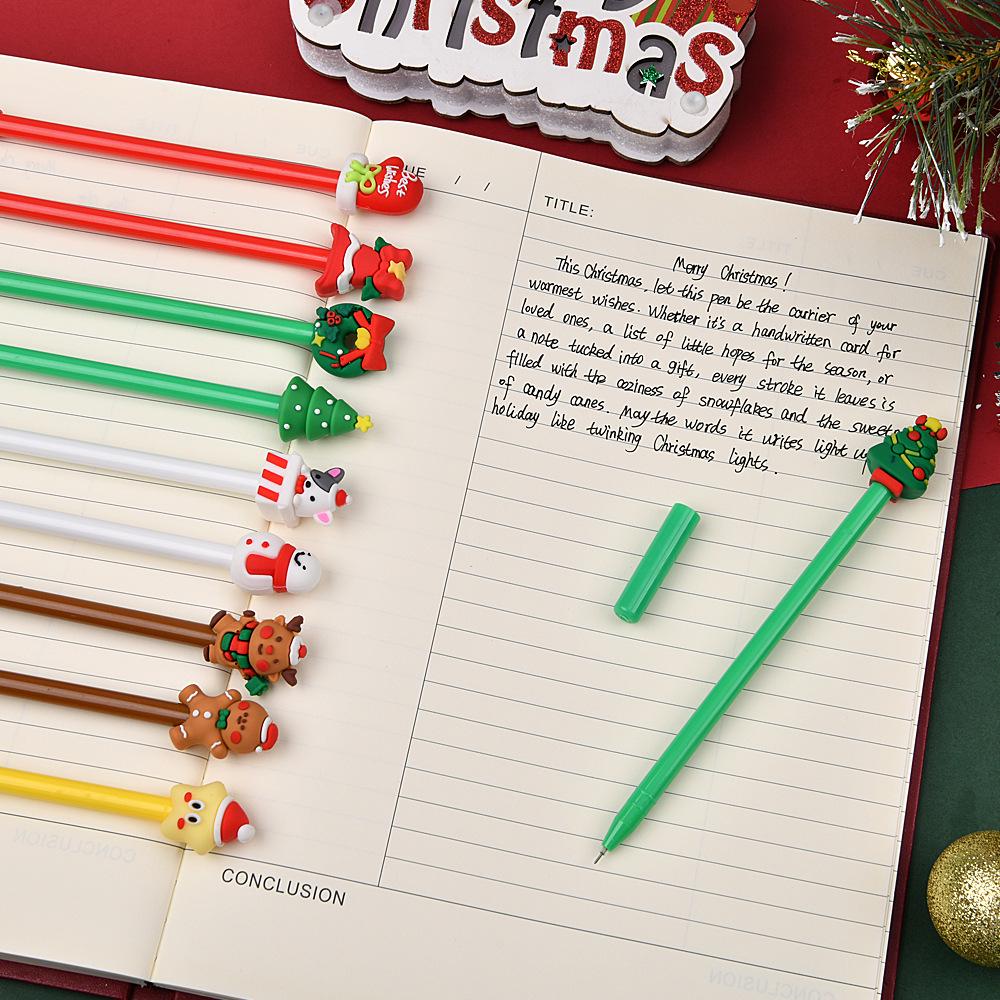 Christmas Cartoon Gel Pen - Creative Santa Gift for Students, Fun Stationery