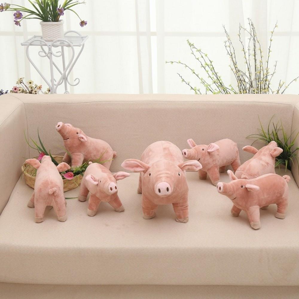 Simulated Pet Sleeping Toy Comforting Pink Pig Stuffed Animal  Christmas