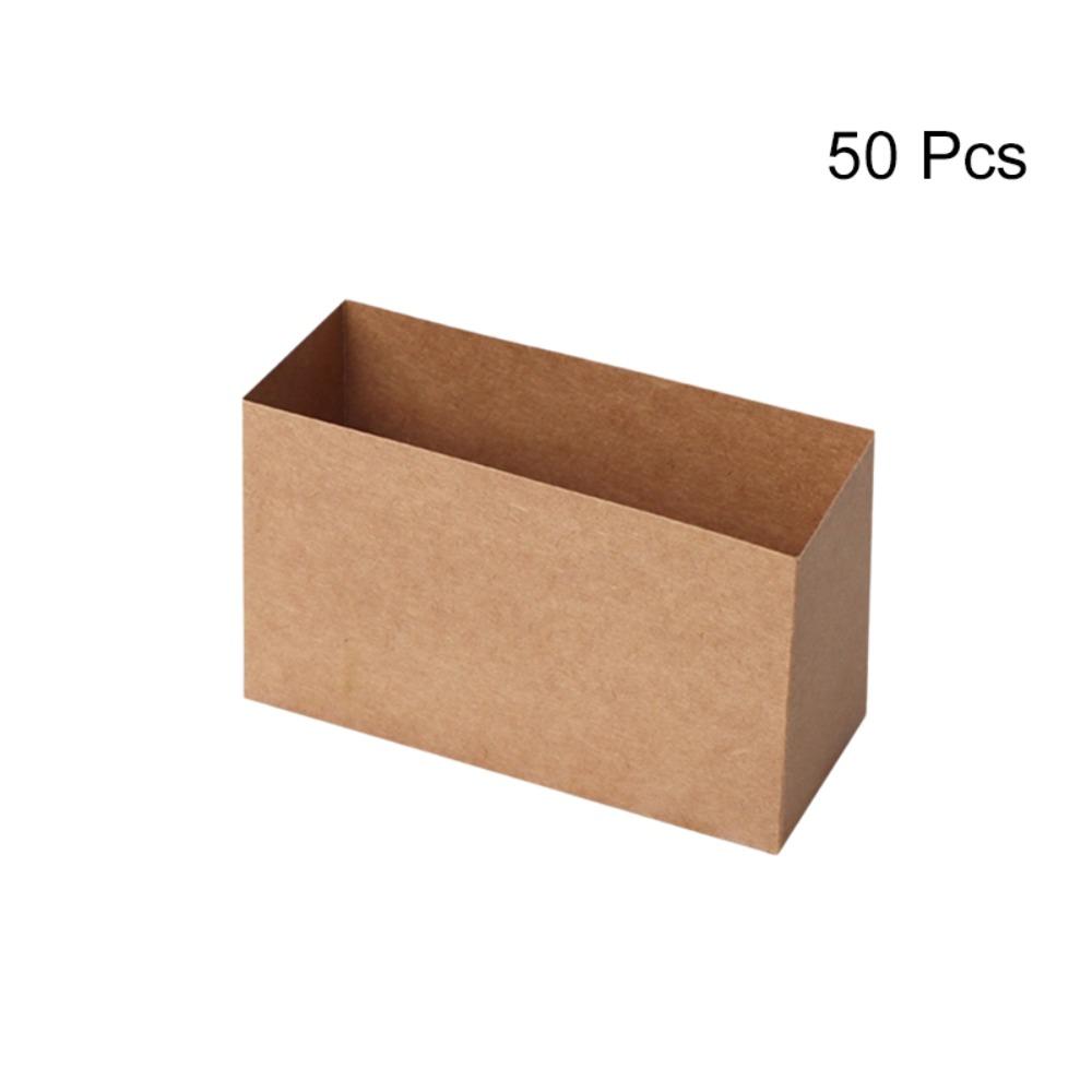 50 Piece Disposable Sandwich Packaging Boxes Kraft Paper Hamburger Holding Box Pastry 50 Pcs
