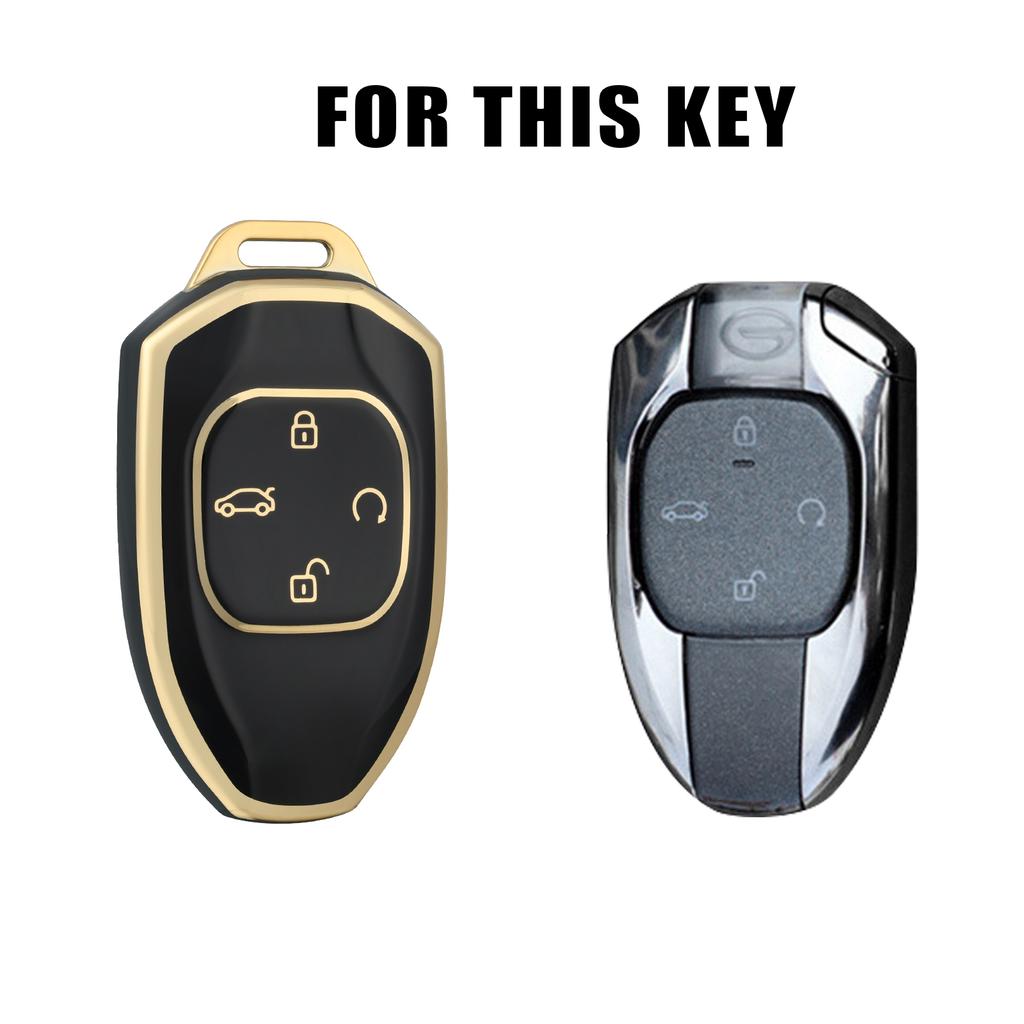Car Key Case Cover Keychain for Trumpchi GAC 2021 Empow J11 J12 J13 J14 J15 J16 GS8 GN8 2022 2023 Soft TPU Key Fob Key Protector