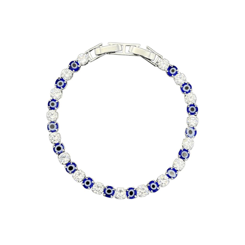 European & American Hip-Hop Style Devil's Eye Zircon Bracelet with Micro-Inlaid Diamonds