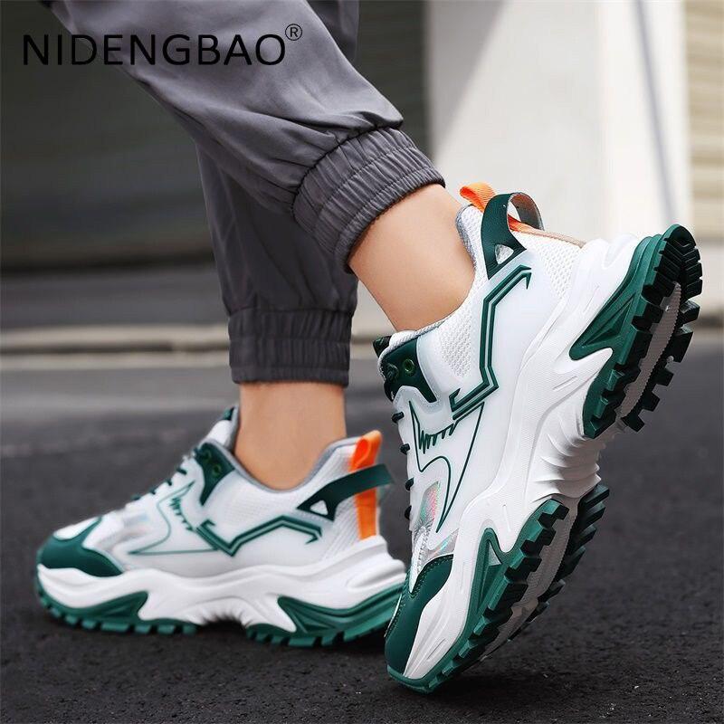 Men Chunky Sneakers Cool Guys Fashion Street Style Outdoor Walking Jogging Running Sports Shoes Male Platform Casual Footwear