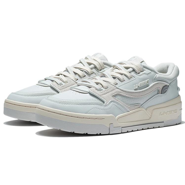 New LiNing 001 BTC BTC Lightweight And Breathable Low Top Skateboard Shoes Frost White Gray AGCS023-5