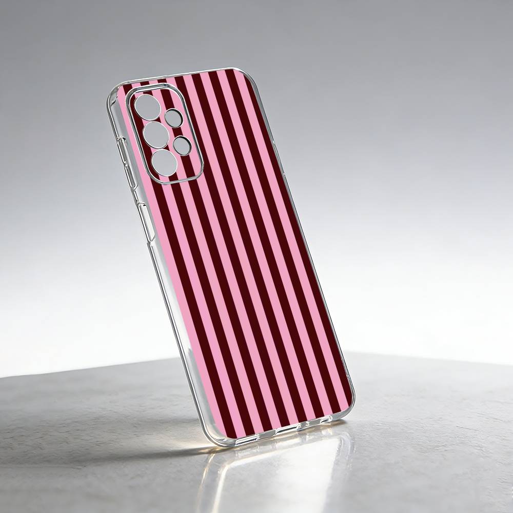 Burgund Weiß gestreifte Muster Handyhülle Transparente Silikon Weich Für Samsung S25,S24,S21,S22,S23,S30,Ultra,S20,Plus,Fe
