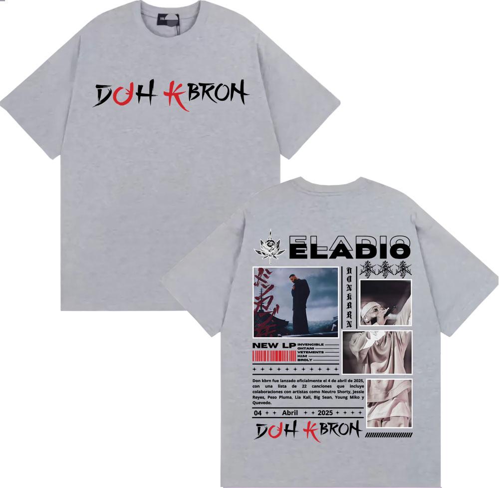 Rapper Eladio Carrion Don Kbrn 2025 Tour Tee Shirt Unisexs Unisex Harajuku Y2k Oversized TShirt Cotton Casual Short Sleeve T Shirt
