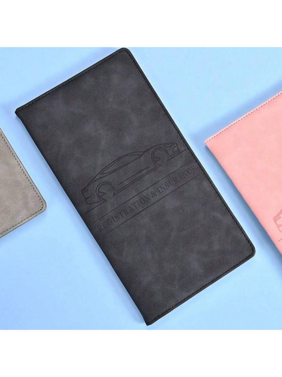 

1pc Car Registration and Insurance Card Holder, Car Document Folder for Cards and Documents, Glove Box File Organizer for Easy A чорний