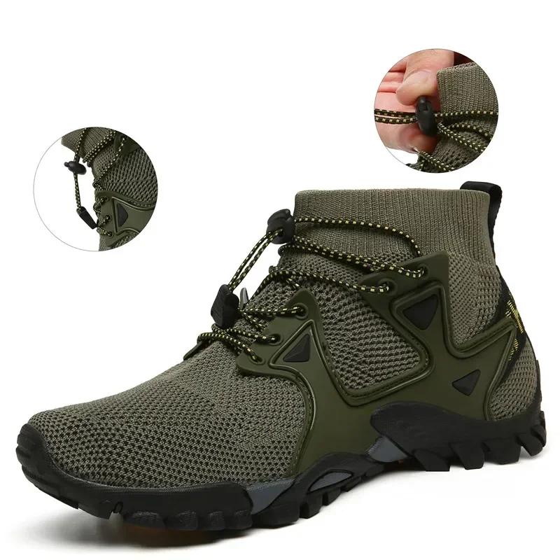 Fashion 2025 Summer Men's Casual Mesh Breathable Men's Sneakers Outdoor Slip-On Men's Shoes Lightweight Men Wading Shoes Zapatillas Male