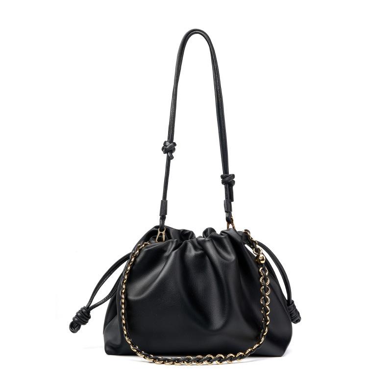 Cowhide Large-capacity Women's Portable New Commuter Premium Shoulder Bag Crossbody Leather Dumpling Bag Cloud Bag