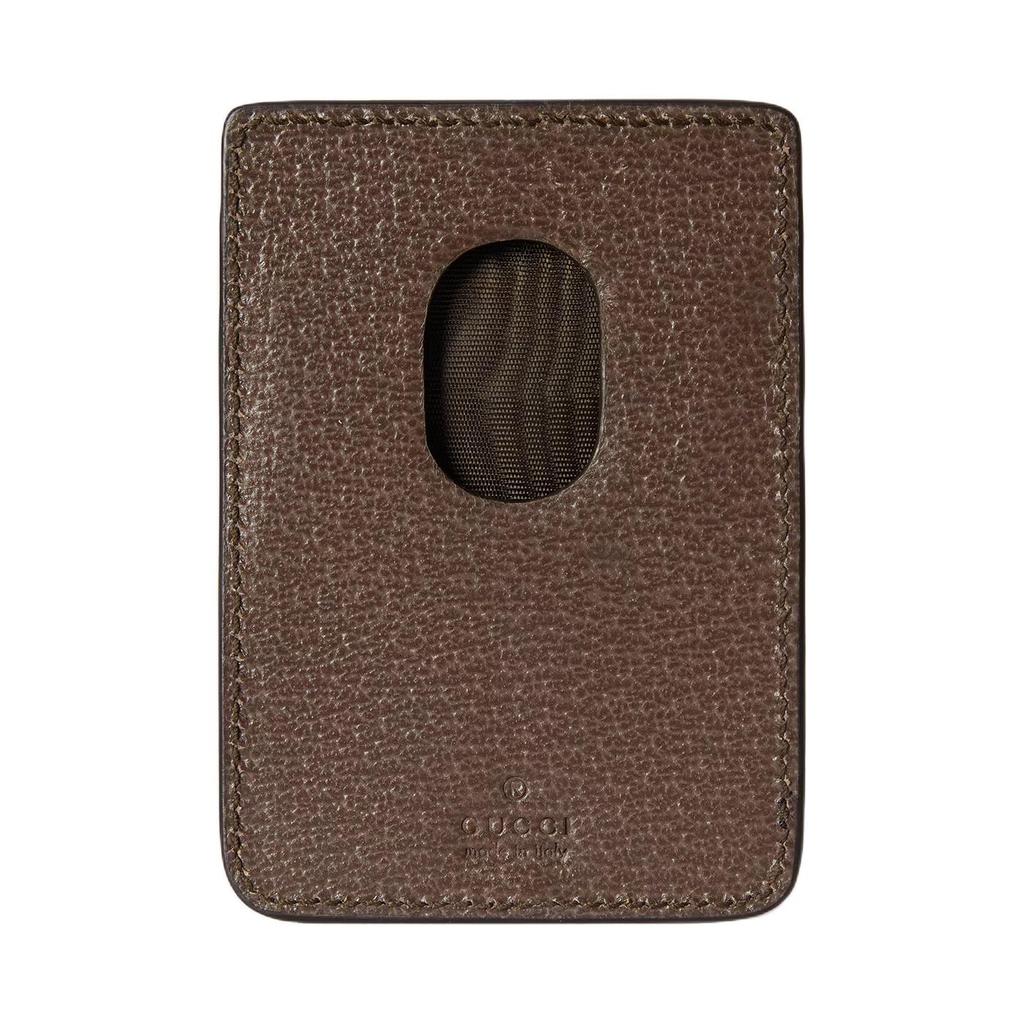 Gucci GG Supreme Canvas Card Holder Unisex Accessories Beige Dark-Brown 817197-FACQC-9773