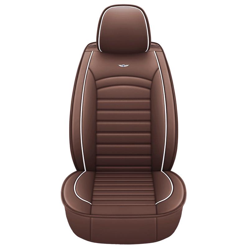 H8 Leather & Ice Silk Universal Car Seat Cover: Cartoon Design for All Seasons