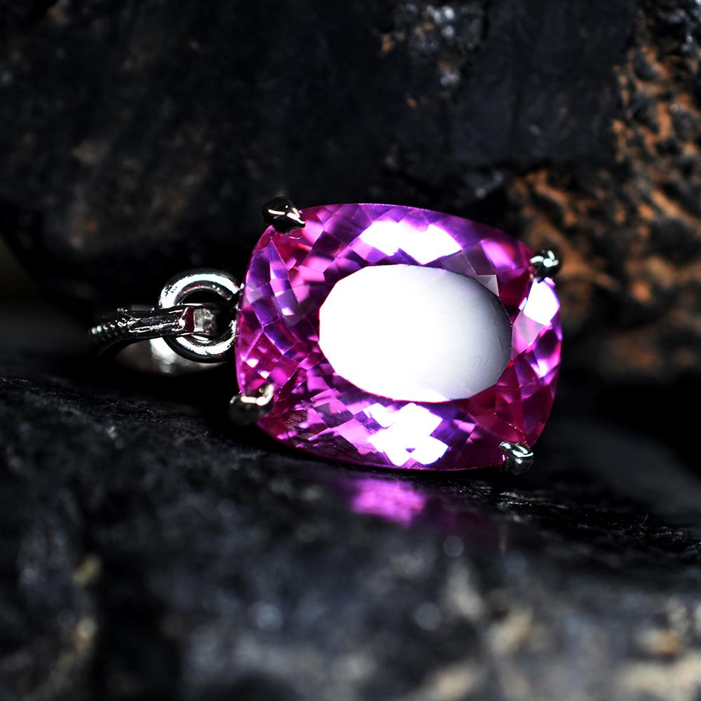 Natural Pink Tourmaline Pendant 925 Sterling Silver 22 ct Gemstone October Birthday Birthstone