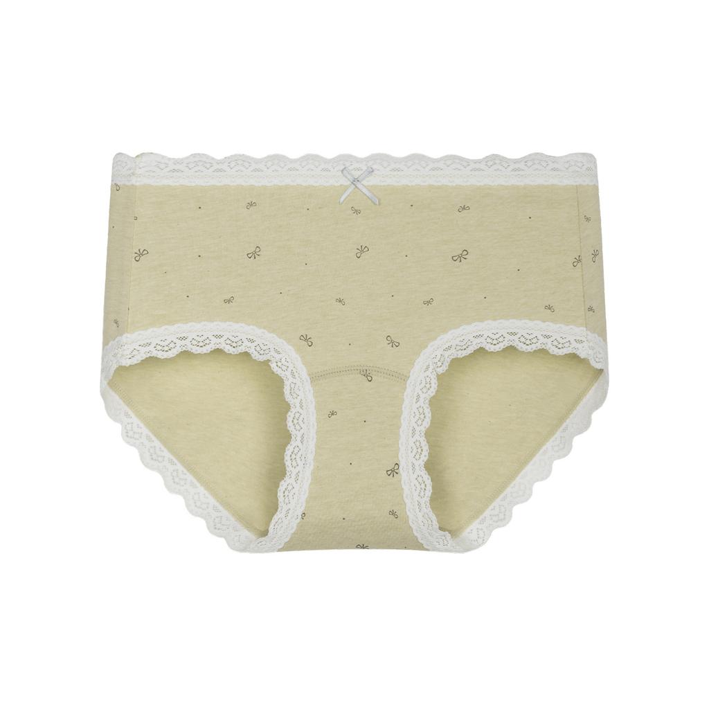 Women Mid Waist Antibacterial Full Cotton Crotch Breathable Seamless Triangle Underwear