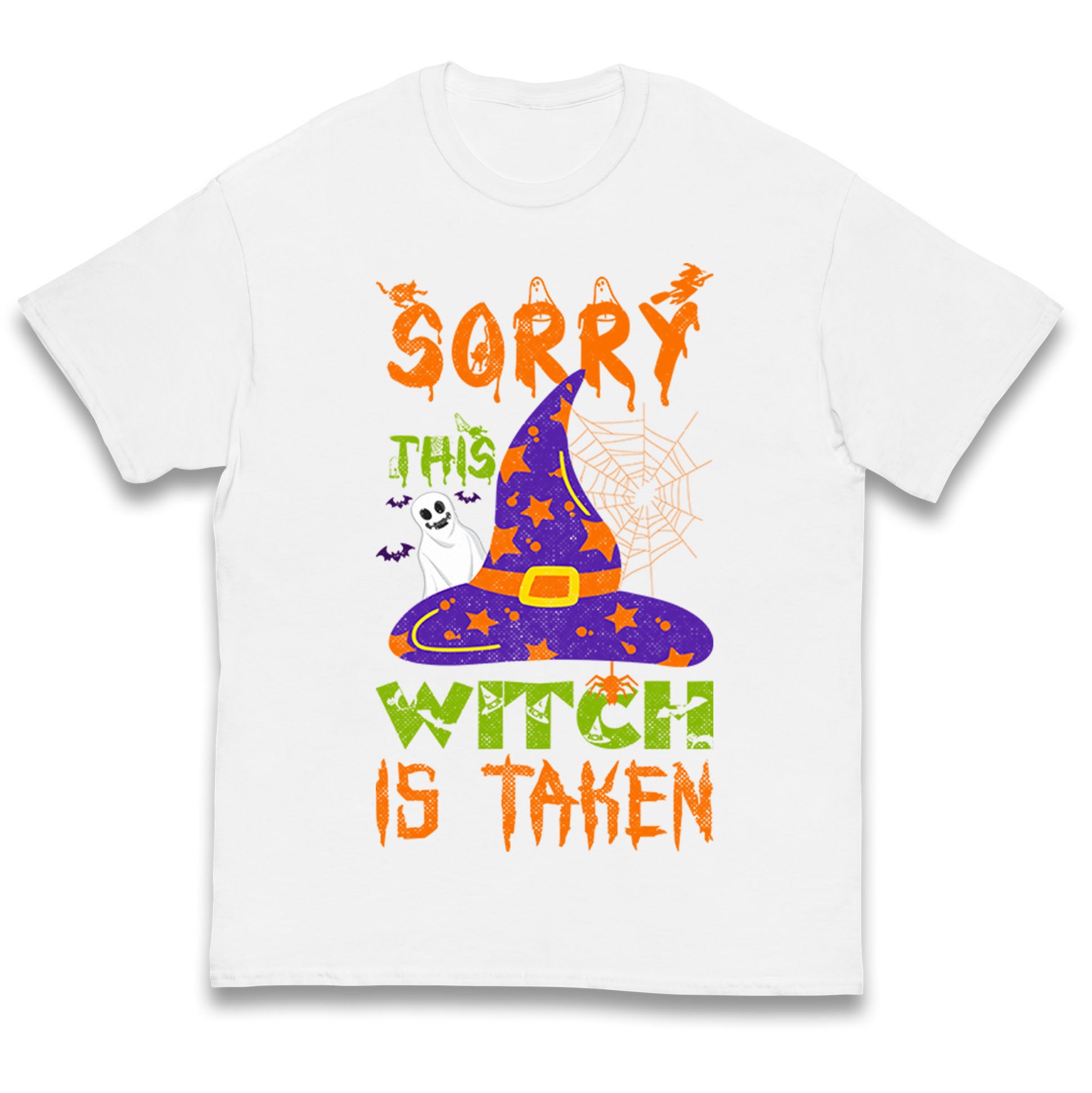 Sorry This Witch Is Taken Halloween Kids T Shirt 100