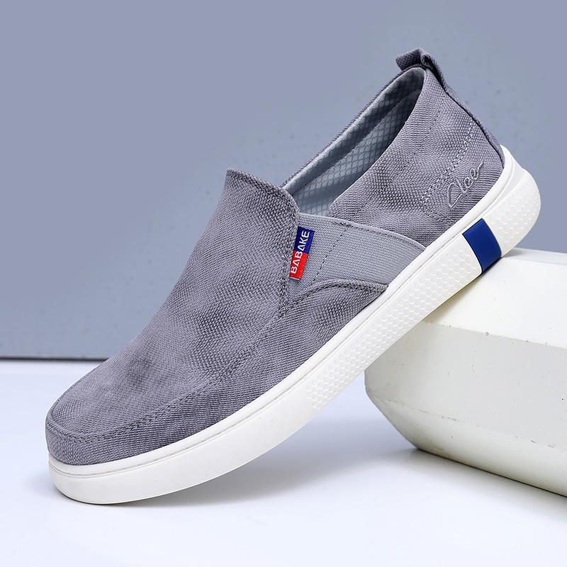 Men's Shoes Cloth Shoes Summer Men's Canvas Shoes New Versatile Low-top Round Head Breathable One-pedal Casual Shoes