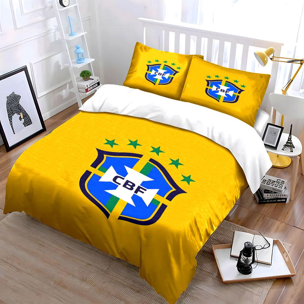 Logo CBF avec étoiles. Ensembles de literie Ensembles de housses de couette Housses de couette Taies d'oreiller(1* Housse de couette 2* Taies d'oreiller sans couette)