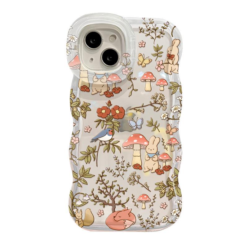 Pastoral Kaninchen Geeignet für Apple 16 Transparent Handyhülle Vivox200pro Doppelhalterung 15 Silikon 14 Xiaomi 13