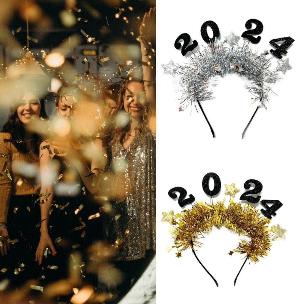 Bandeau De Bonne Année, Design Festif Étincelant, 32x20,4x2