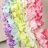 Silk Flower Artificial Wisteria Green Leaves Fake Flowers Silk Orchid 2M Length Artificial Orchid Flowers Wedding Decoration