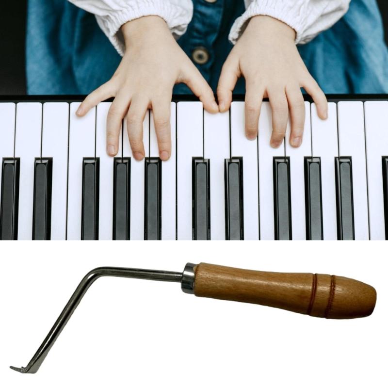 Multipurpose Piano Tuning Repair Tool Wooden Handle String Lifting Hook For Soundboard Repair And String Adjustment