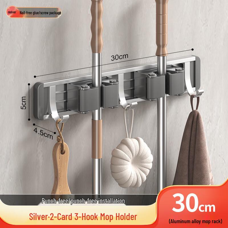 Miling Yiwei Wall-Mounted Mop and Broom Holder