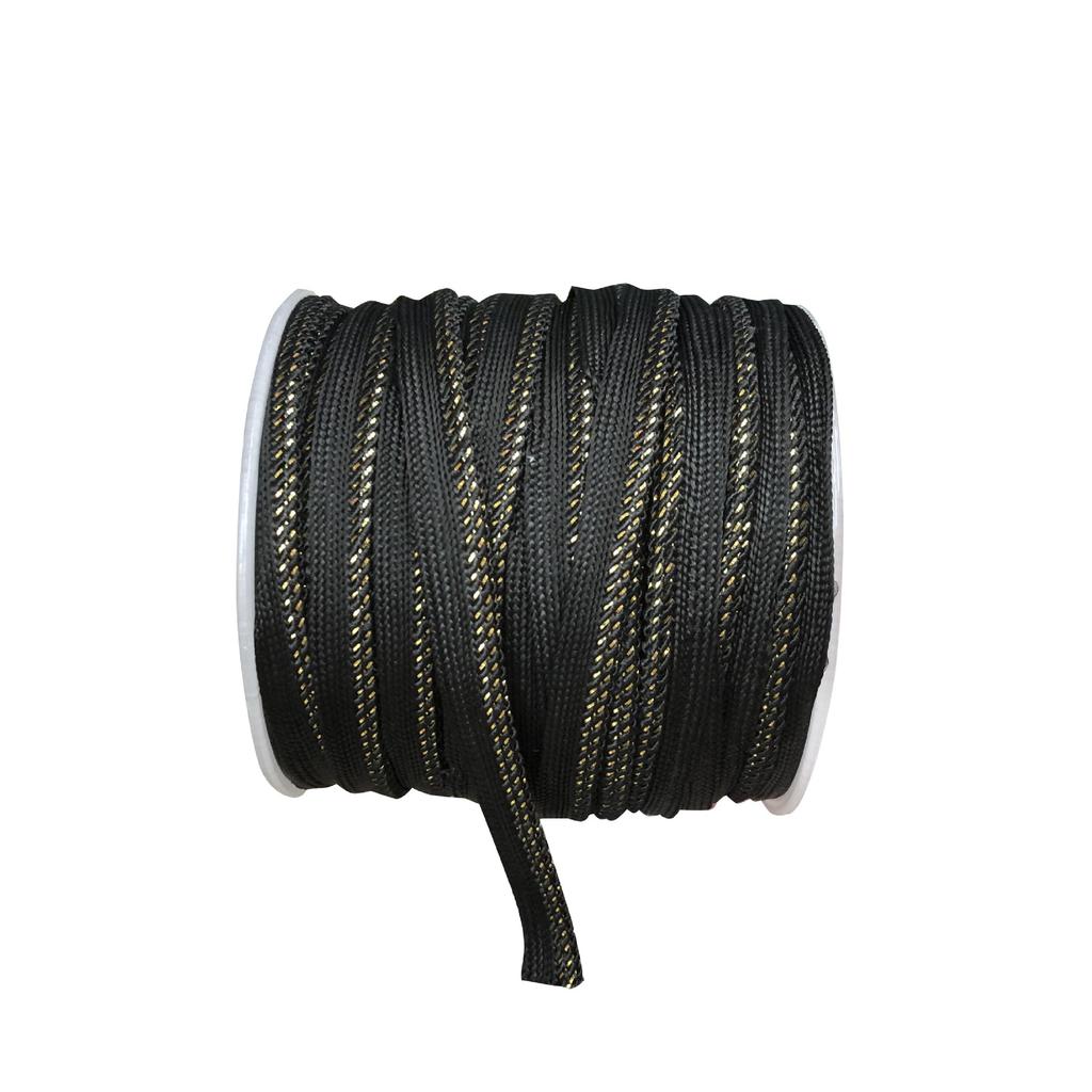 Largeur 10mm 50 Yards Cordon Passepoil Biais Bord Doré Argenté Blanc Ruban Biais Pour Patchwork Vêtement Couture Fabrication Garniture Fourniture