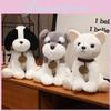 Husky Simulation Cartoon Schnauzer Chihuahua Dog Plush Toy Children Gift Doll