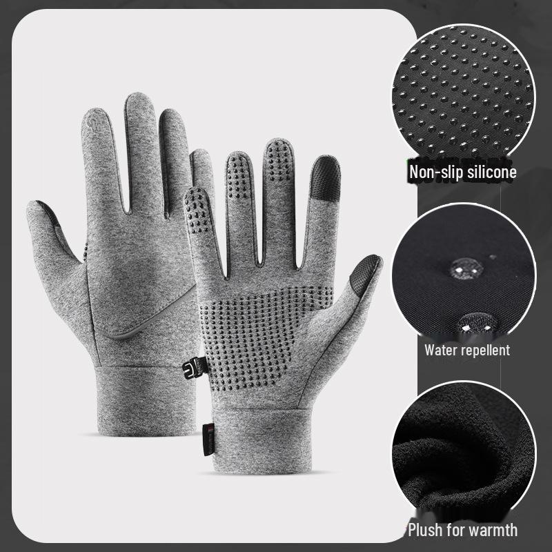 Unisex Waterproof Winter Cycling Gloves - Windproof, Velvet-Lined, Non-Slip, Touchscreen Compatible for Riding, Driving, and Sports.