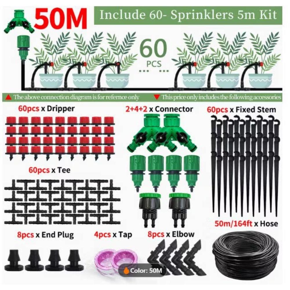 Garden Irrigation Set, Flower Pot Irrigation Tool, Outdoor Garden DIY Watering Device, Automatic Flower Watering Device, Drip Irrigation Set