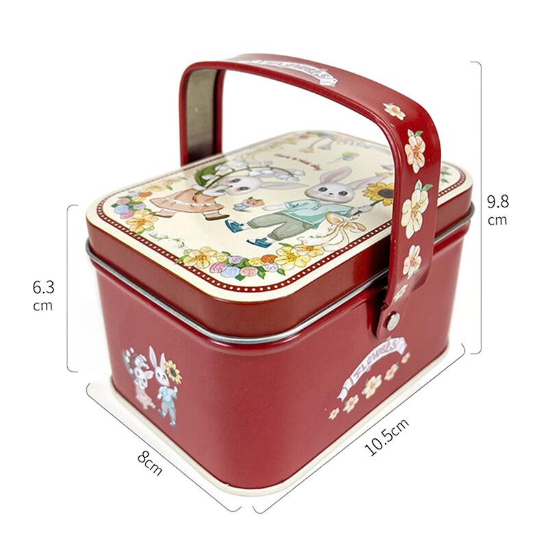 1 st Vintage Liten Resväska Förvaringsburk Metall Godisask Presentask Kexpresentask Diverse Förvaringsburkar