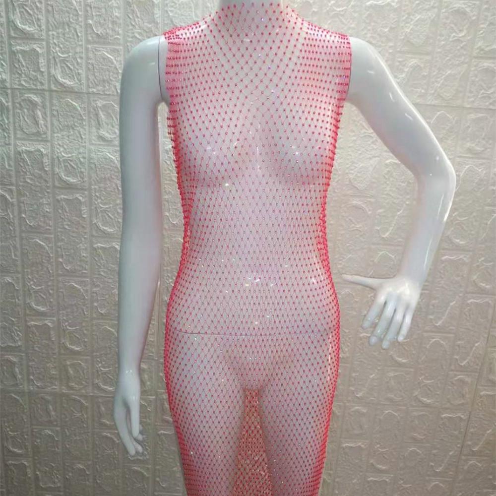 Sexy a ženské letní vystoupení a Gogo Show Style Grid Lesklé dámské šaty s kulatým límečkem