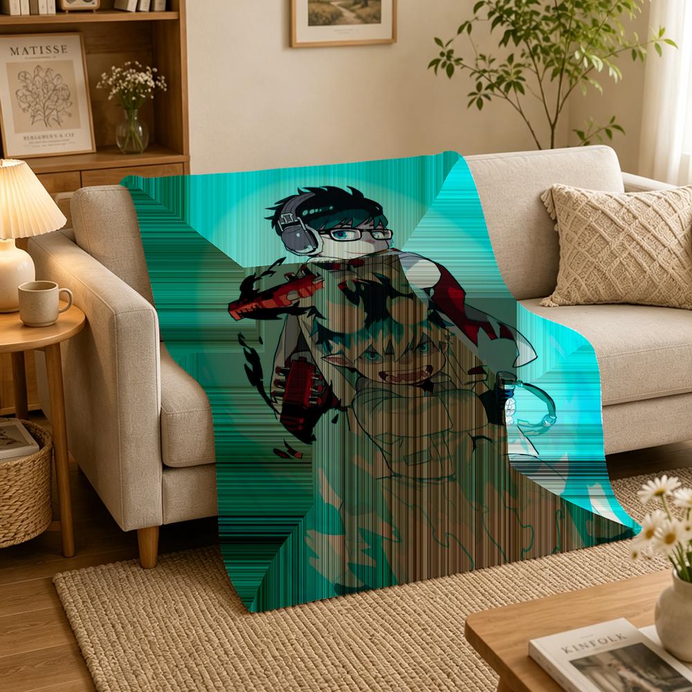 Anime B-Blue Exorcist Throw Blankets Soft Warm Flannel Blanket Bedding For Bed Living Room Home Sofa