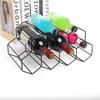 Nordic Black Iron Twotier Wine Holder With Seven Slots For Home Bar Organization