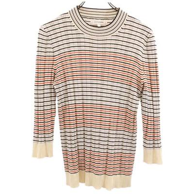 CHINTI & PARKER Silk Blend Border Pattern 7 Minutes Sleeve Sweater L Knit Women Used