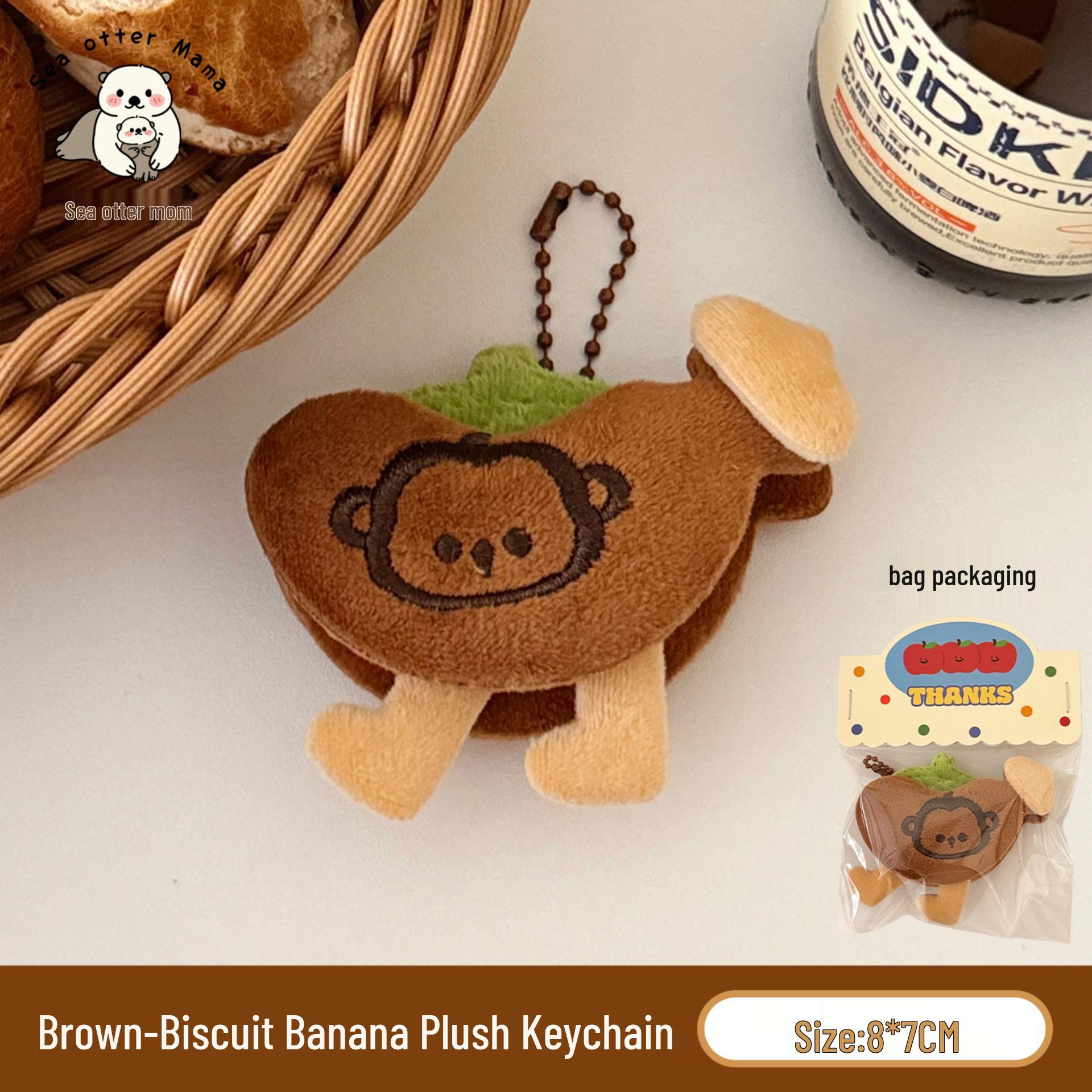 

Milk Coffee Animal Biscuit Pendant Keychain - Cute Plush Charm for Backpack Decorations, Perfect Gift for Girls and Besties.