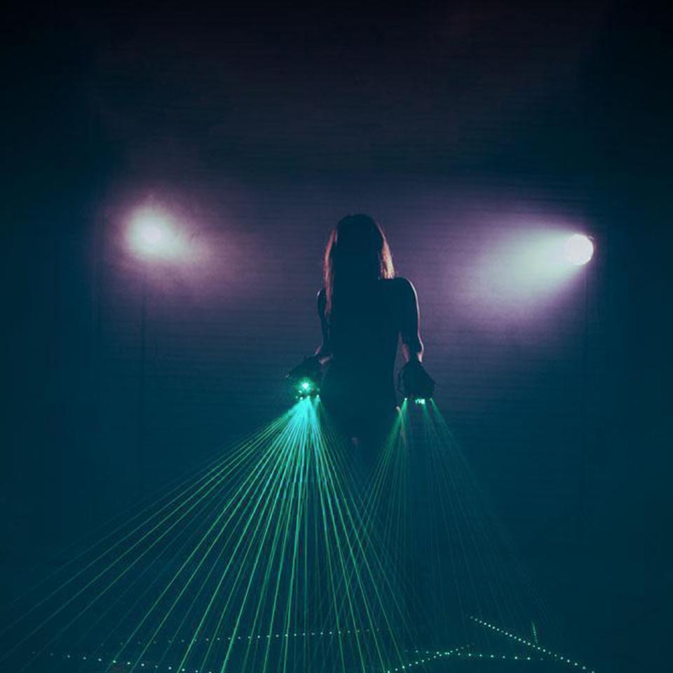 Laser Dance Gloves Red Green Beam Stage Props LED Palm Light Nightclub Performance Cool Lighting Accessory