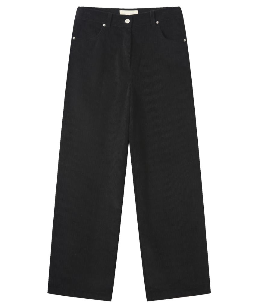 FOVERE Basic Corduroy Fleece-Lined Pants Black