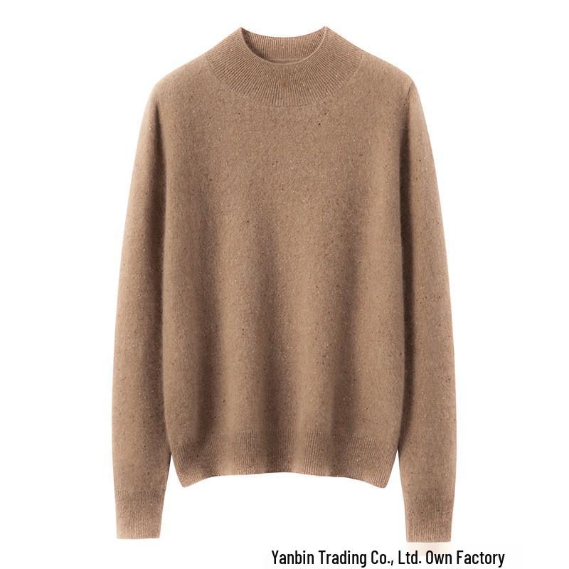 Women's Cashmere Mock Neck Versatile Autumn/Winter Knitwear