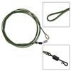 1Pcs 1M 80LB Carp Fishing Leader Line Strong Fluorocarbon Wire Leader With Rolling Quick Change Swivels Fishing Line Tackles