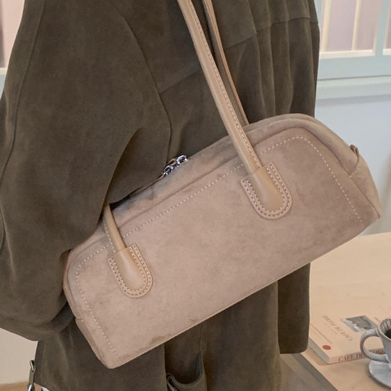 Retro Baguette Bag, Simple Pillow Bag, Simple Underarm Bag, Fashionable and Casual Single-shoulder Bag for Women