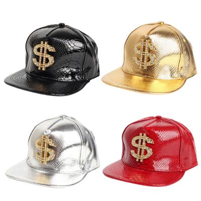 Girls Boys Dollar Badge Baseball Caps Fish Pattern PU Breathable Hat