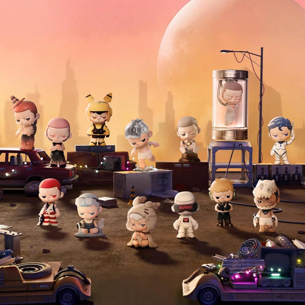 POP MART KUBO City of Sunset Series Pudełko z 12 Pop Mart Gachapon Blind Box Plastik Premium PVC Miękki Oryginalne Prezenty Urodzinowe [Różne Kawałki] Figurki,