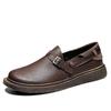 British Retro Style Men's Loafers Thick Soled Comfortable Walking Casual Shoes Men's Business Dress Shoes for Interviews
